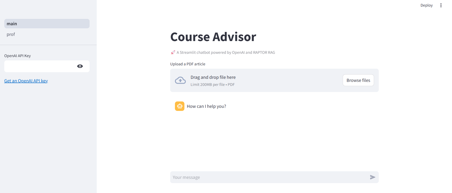 Course Advisor